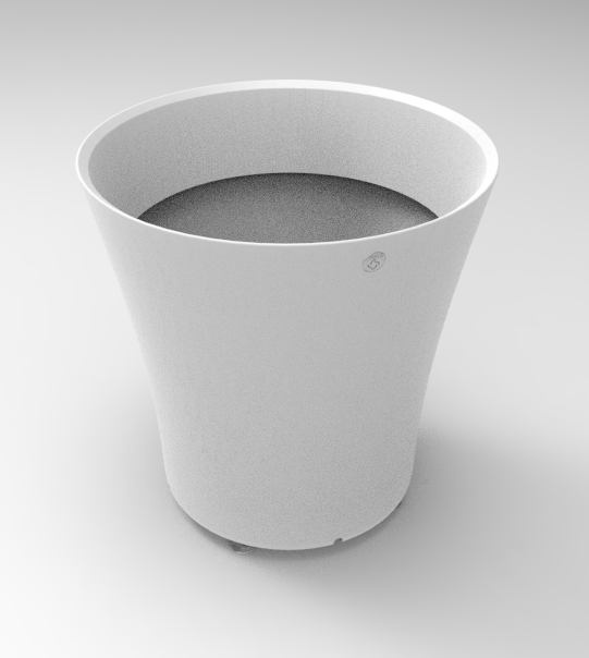 Pot Vogue Rond : Diamètre 800xht790 mm avec pieds réglables - Livré monté