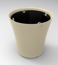 Pot Vogue Rond : Diamètre 800xht790 mm avec contre bac 100% recyclé
