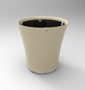 Pot Vogue Rond : Diamètre 800xht790 mm avec contre-bac 100% recyclé et pieds réglables - Livré monté